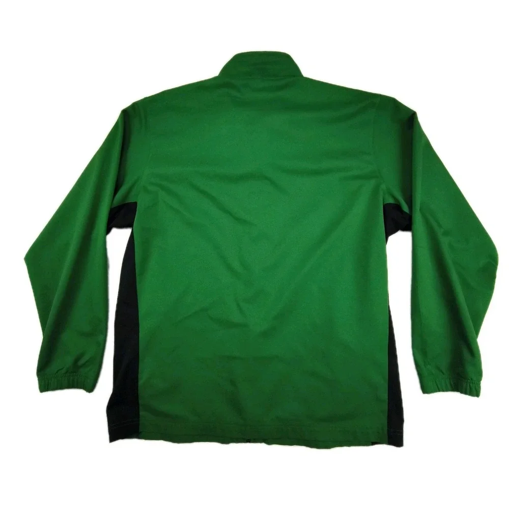 Nike‎ Mens Dri-Fit Full Zip Track Jacket XL Green Black Mock Neck Athletic Coat